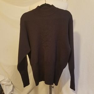 ARMAND BASI Dark Purple Wool Blend Sweater